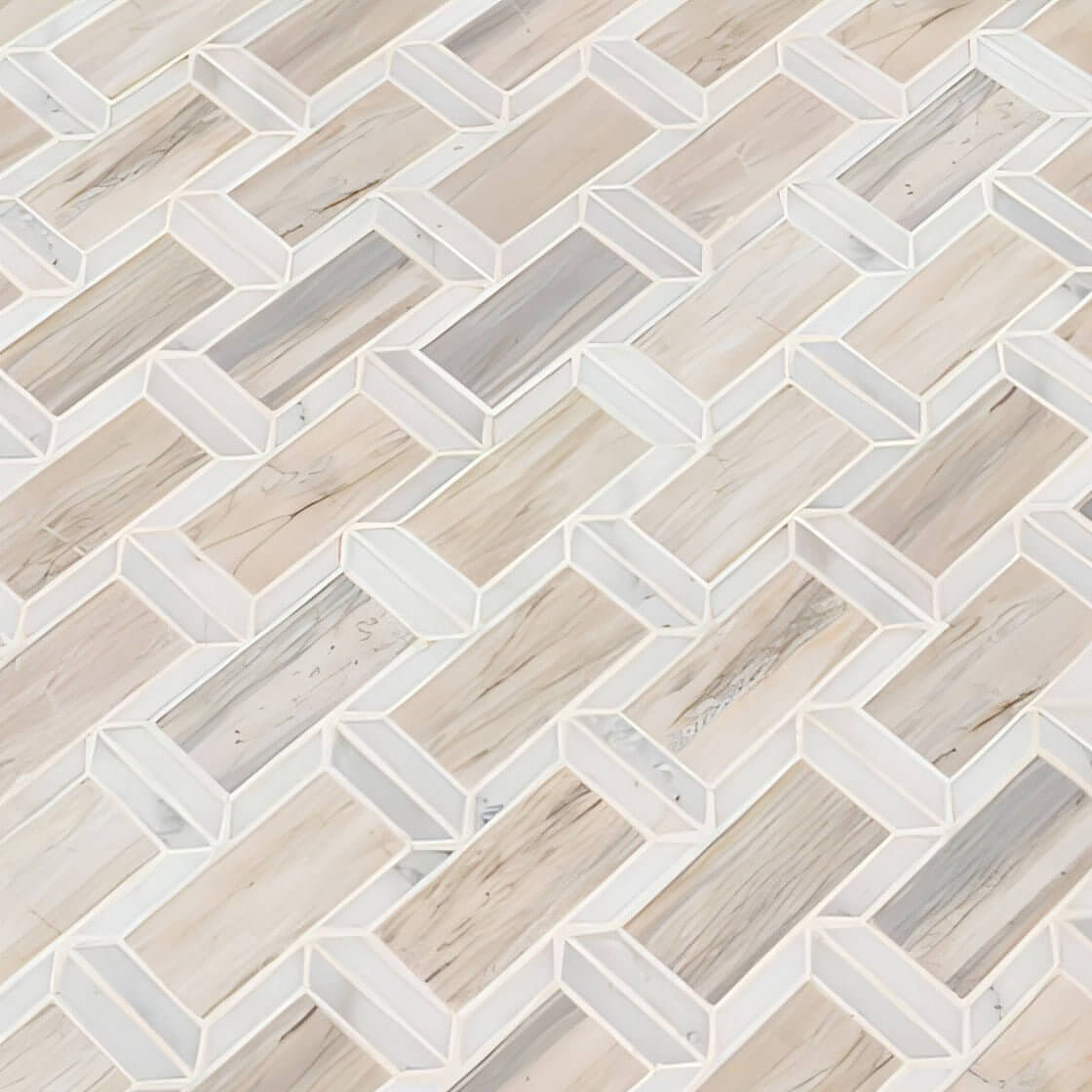 MSI Angora Framework 12X12 Polished Mosaic Tile - Hey Tiles