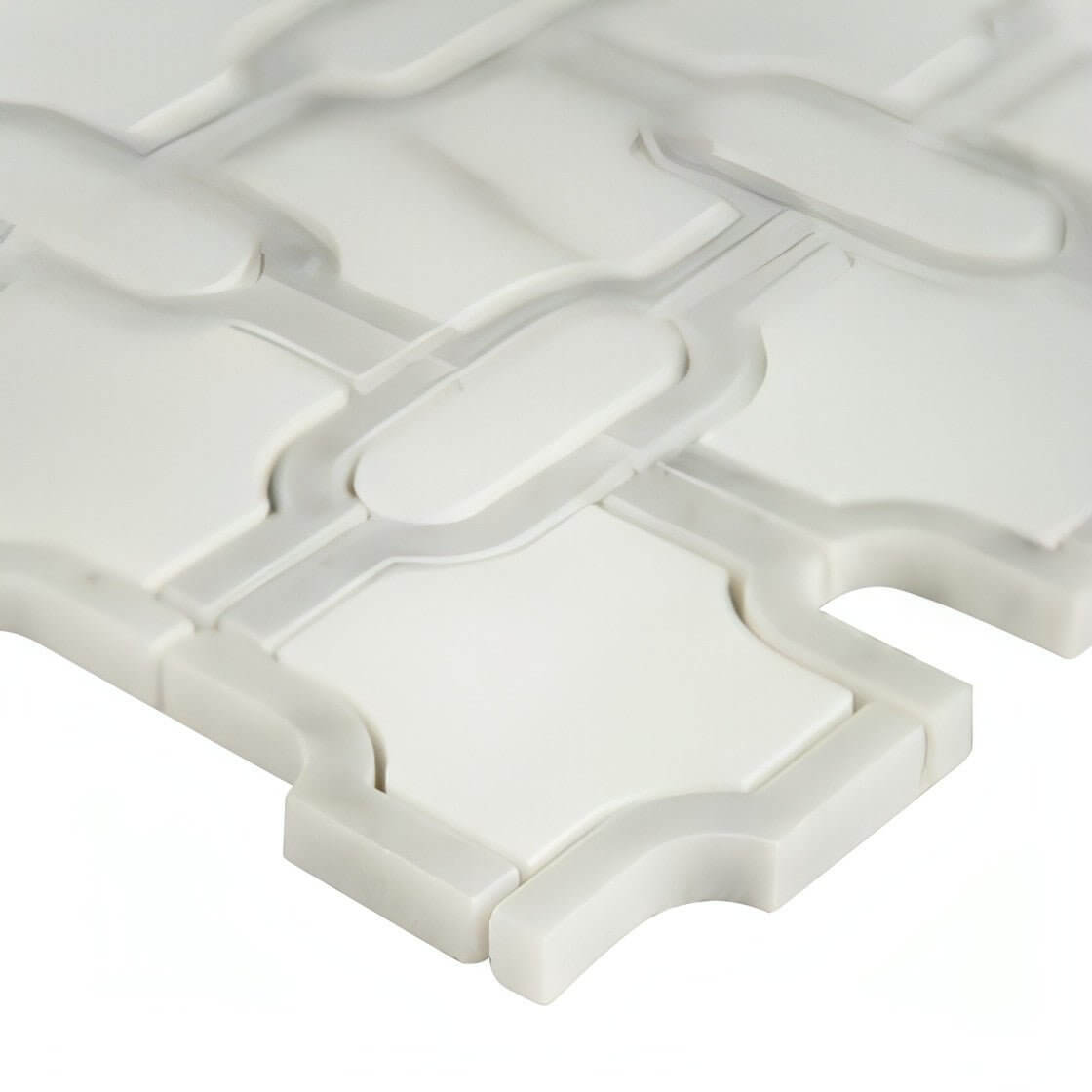 MSI Bianco Gridwork 12x12 Polished Marble Mosaic Tile - Hey Tiles