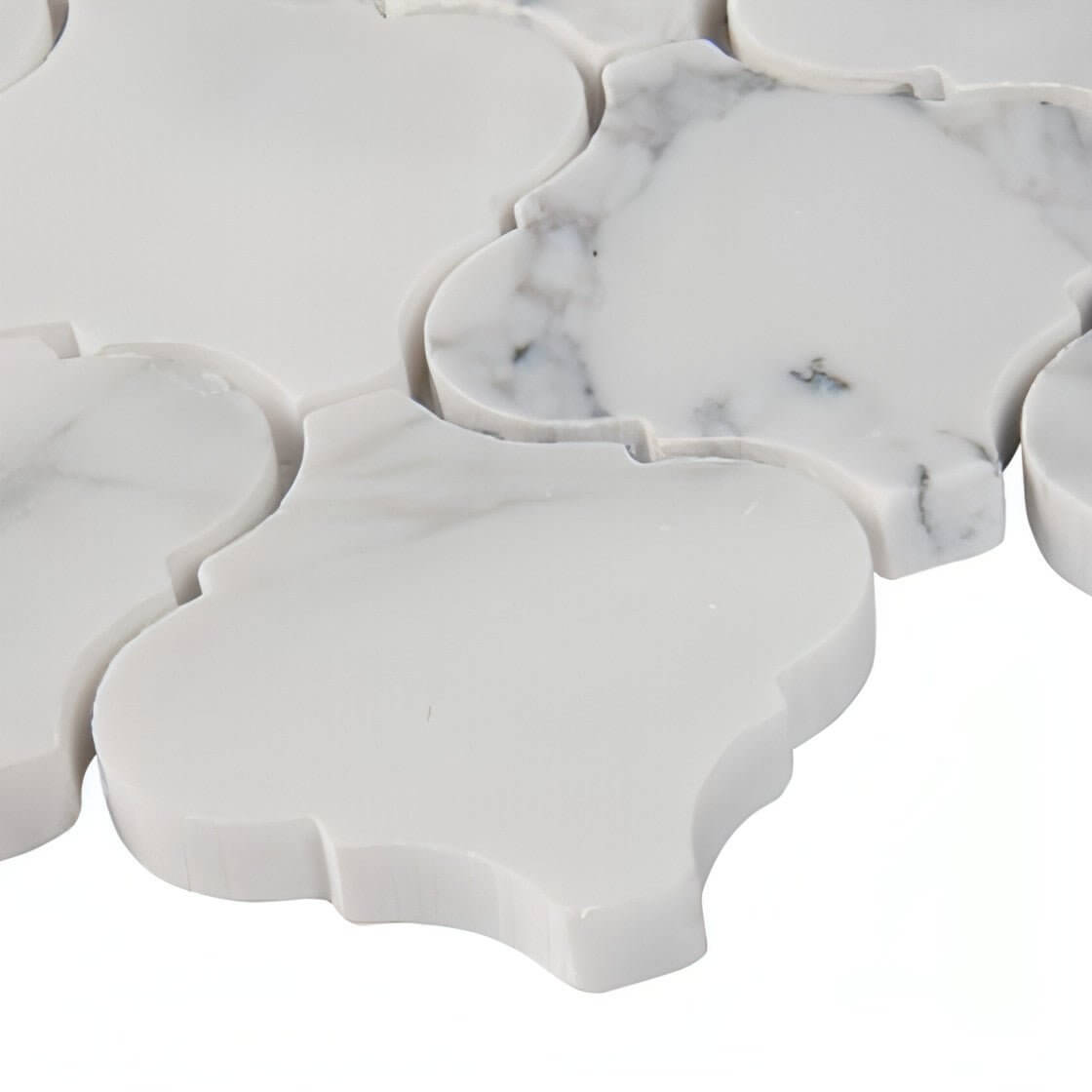 MSI Calacatta Cressa Arabesque Honed Mosaic Tile - Hey Tiles