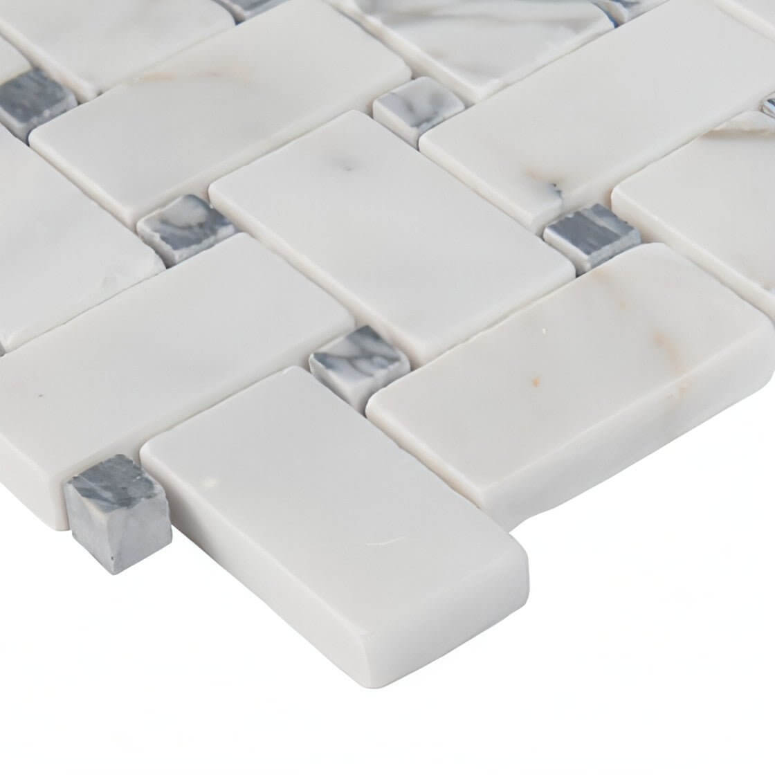 MSI Calacatta Cressa Basketweave Honed 12x12 - Hey Tiles