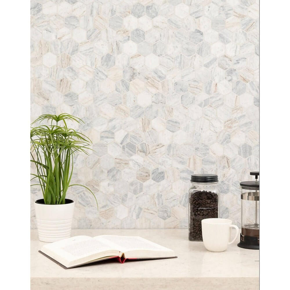 MSI Capri Blue 2” Hexagon Mosaic Tile - Hey Tiles
