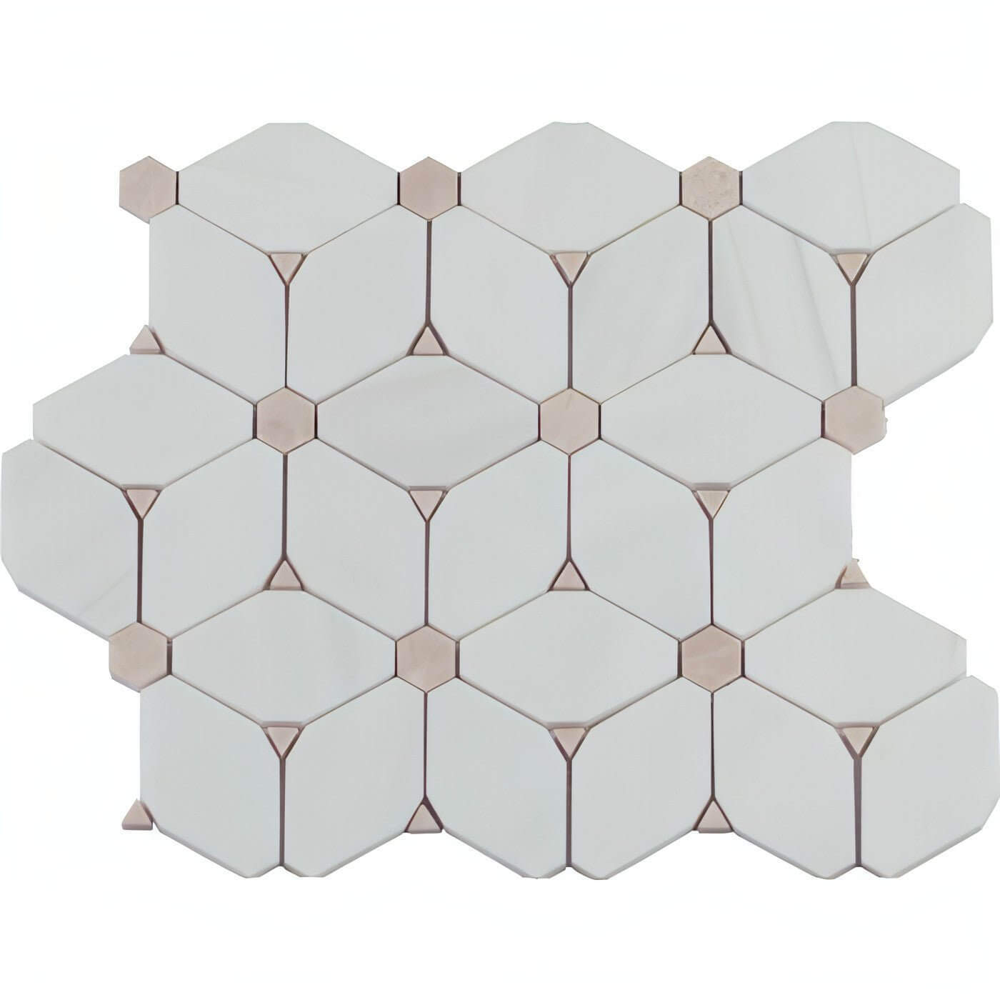 MSI Cecily Pattern Polished Marble Mosaic Tile 10.83" x 12.6" - Hey Tiles