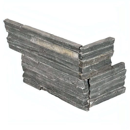 MSI Charcoal Pencil Ledger Corner 6X18 - Hey Tiles