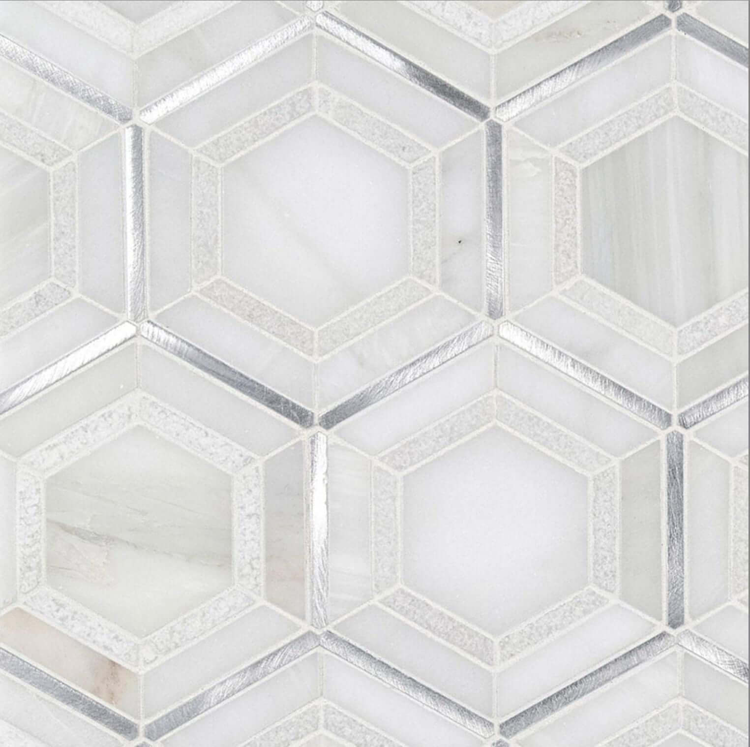 MSI Medici Silver Tile 10.83” x 12.44” - Hey Tiles