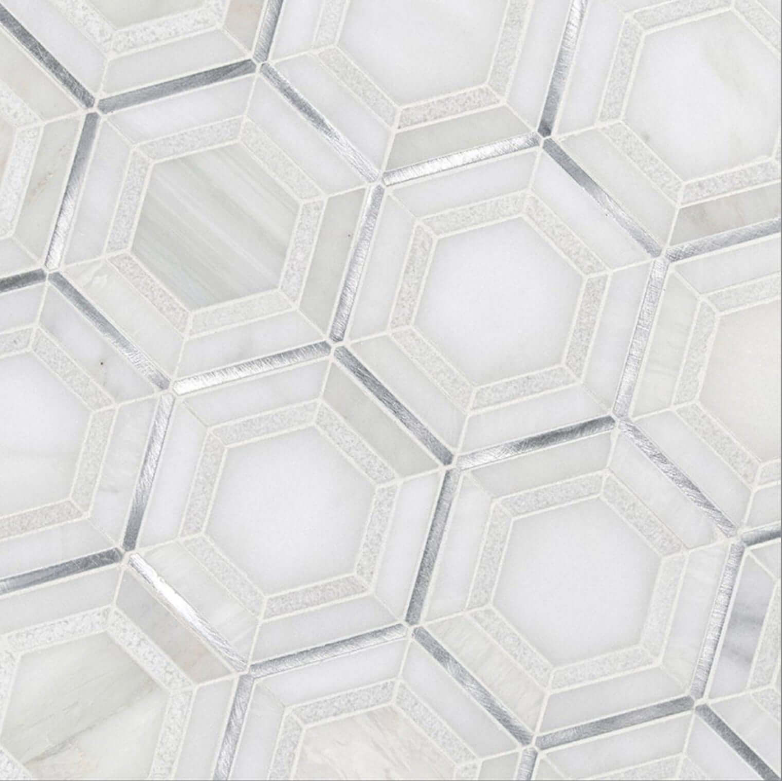 MSI Medici Silver Tile 10.83” x 12.44” - Hey Tiles