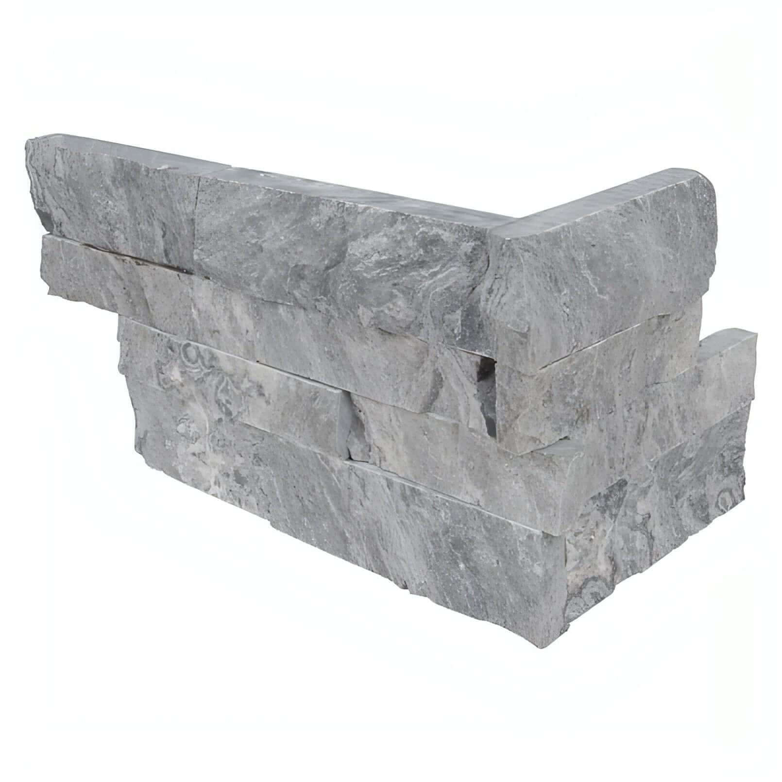 MSI Rockmount Glacial Grey Marble Corner Piece 6X18X6 - Hey Tiles