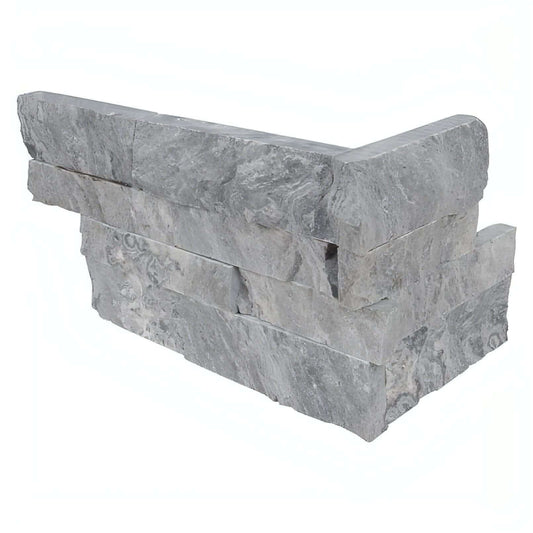 MSI Rockmount Glacial Grey Marble Corner Piece 6X18X6 - Hey Tiles