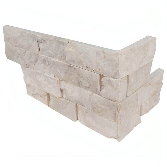 MSI Rockmount Mayra White Limestone Corner Piece 6X18 L - Hey Tiles