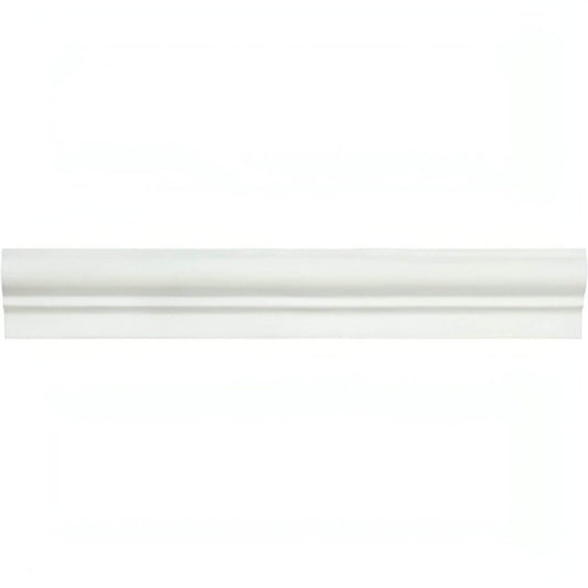Thassos White Marble Honed Og - 1 Chair Rail Molding Trim - Hey Tiles